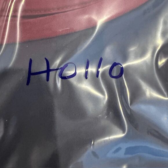 Tory Burch Pima Cotton Long Sleeve Top Burgundy Red and Navy Blue Size Small - Picture 7 of 7